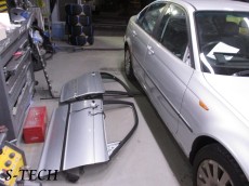 BMW,3ｼﾘｰｽﾞ,318i,E46,右ﾌﾛﾝﾄﾄﾞｱ,右ﾘｱﾄﾞｱ,右ｸｵｰﾀﾊﾟﾈﾙ,板金,塗装,ｴｽﾃｯｸ