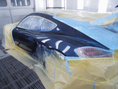 ポルシェ　ケイマン　GT4　板金塗装