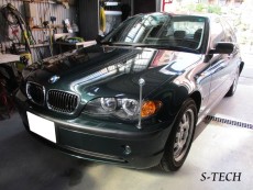 BMW,320i,E46,ﾘｱﾊﾞﾝﾊﾟｰ,ｷｽﾞ,変形,修理,塗装,ｴｽﾃｯｸ